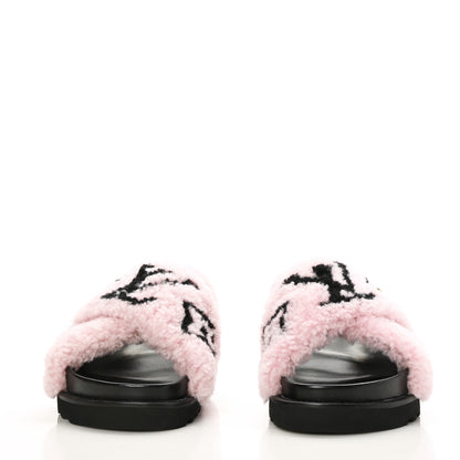 Louis Vuitton Shearling Paseo Sandals 36 Pink 2 of 7