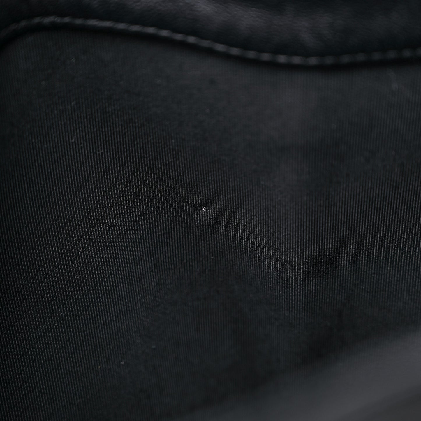 Lambskin Chevron Drawstring Bag Black