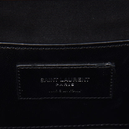 Saint Laurent Sheepskin Tri-Quilt Monogram Medium College Bag Gray 8 of 9