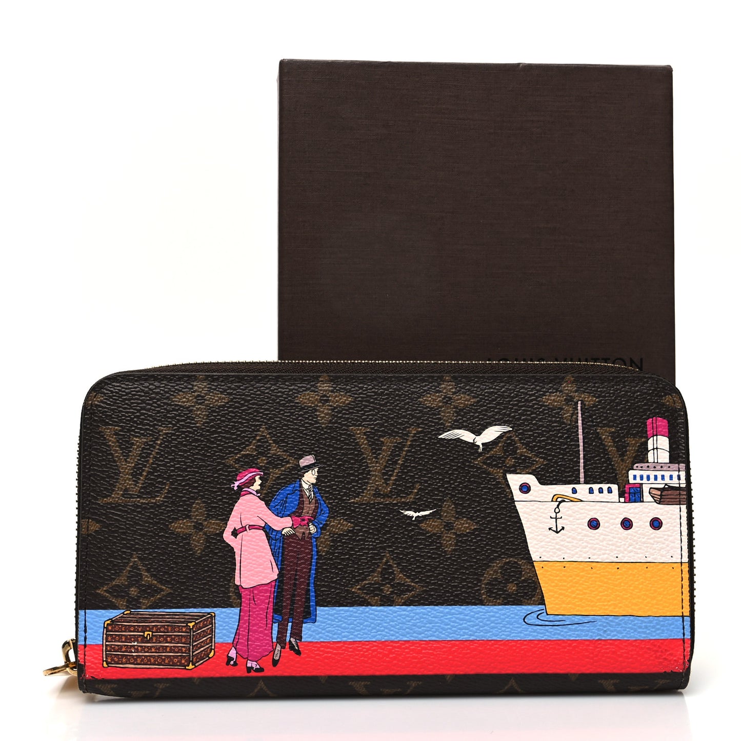 Monogram 2016 Christmas Animation Zippy Wallet Rouge