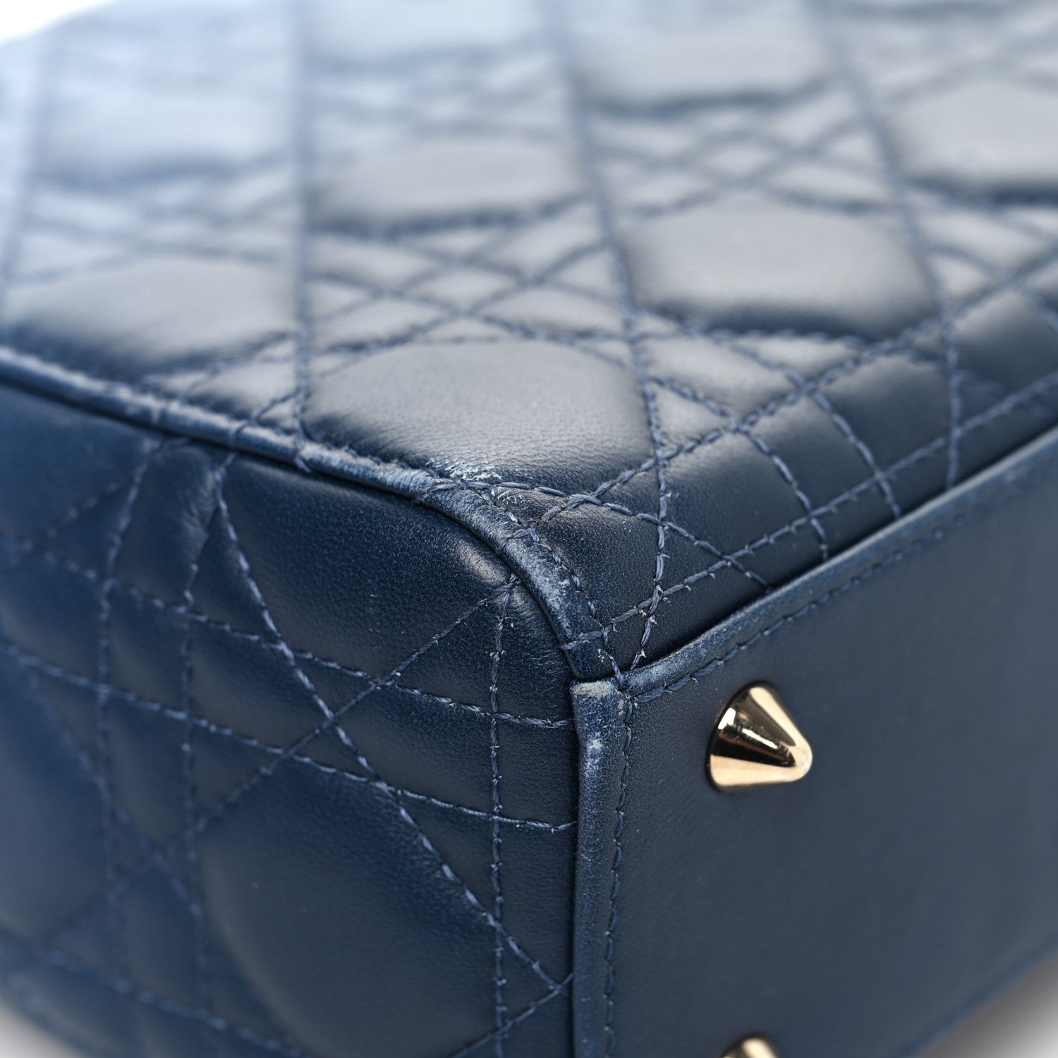 Christian Dior Lambskin Cannage Gradient Small My ABCDior Lady Dior Indigo Blue 11 of 15