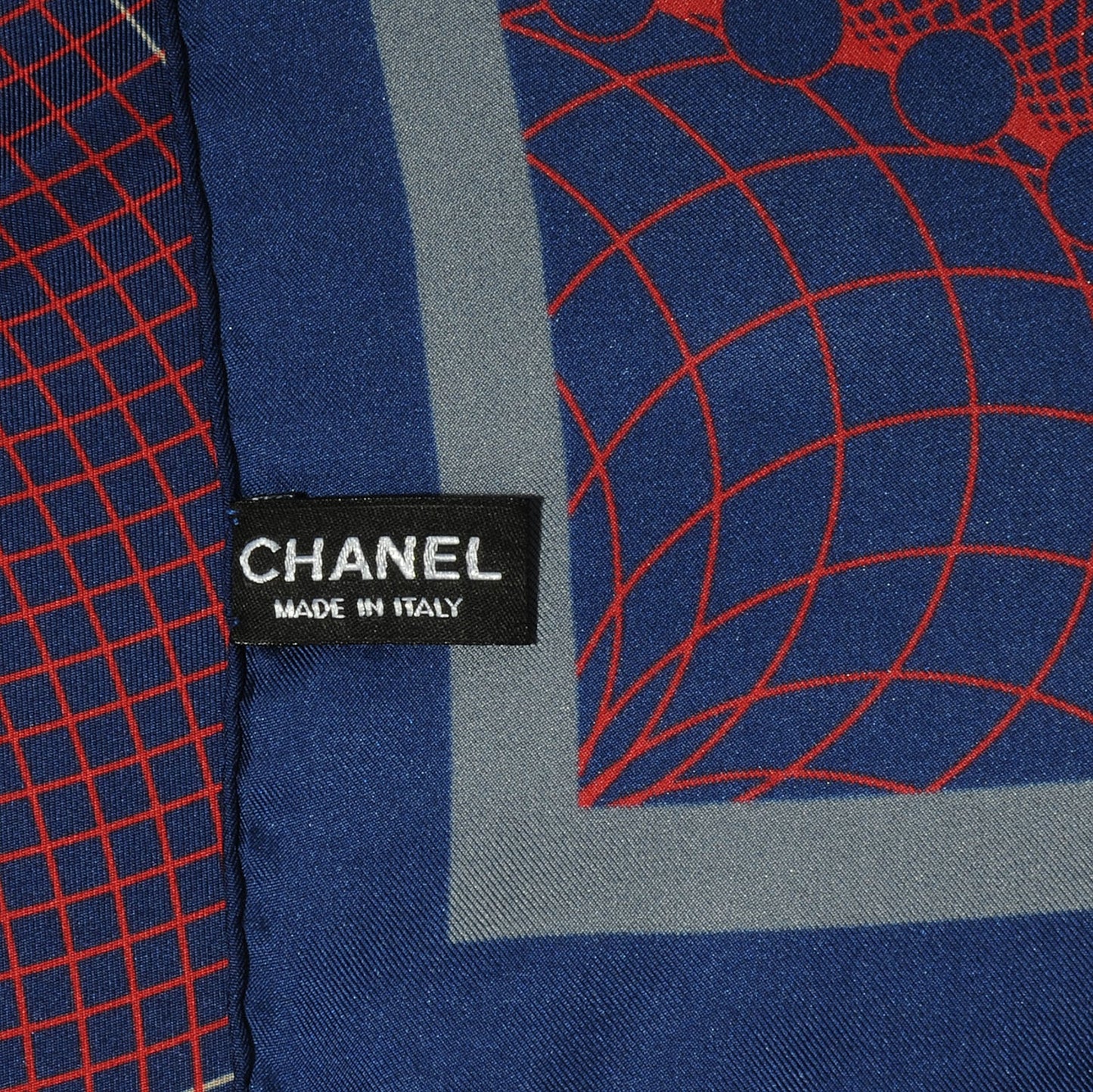 Silk Spiro Scarf Blue Red