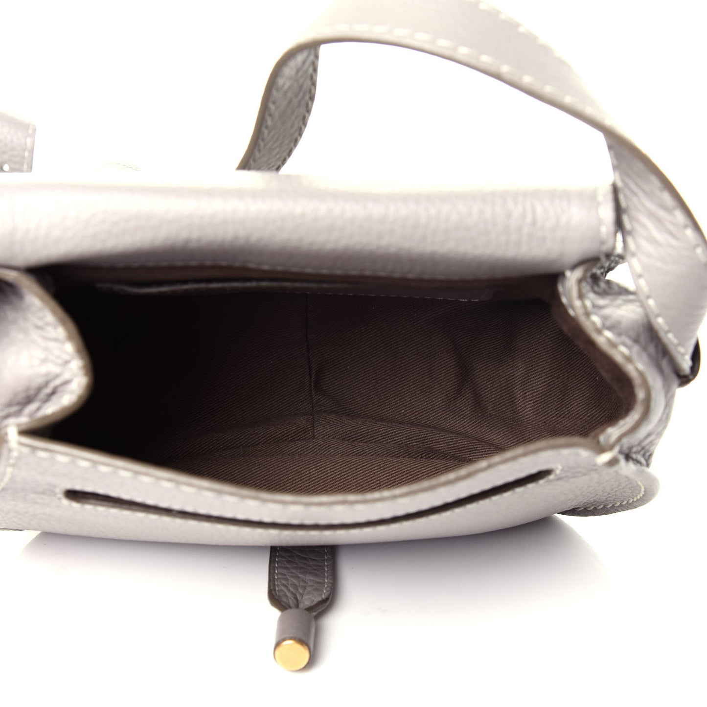 Calfskin Mini Marcie Round Crossbody Bag Cashmere Grey