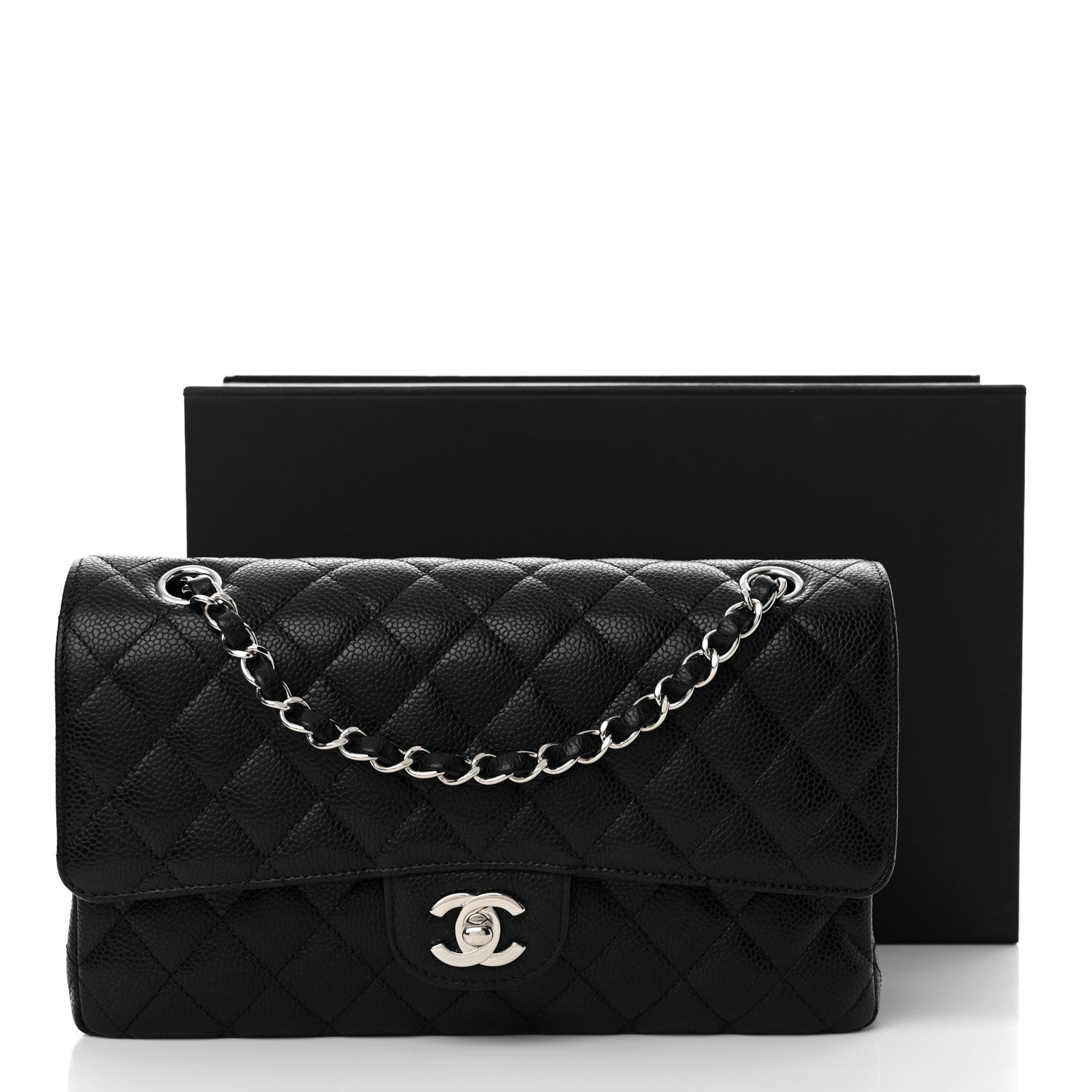 Chanel Caviar Quilted Medium Double Flap Black 12 of 12