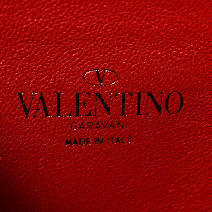 Valentino Garavani Suede Calfskin Rockstud Halfmoon Saddle Bag Rubin 6 of 8