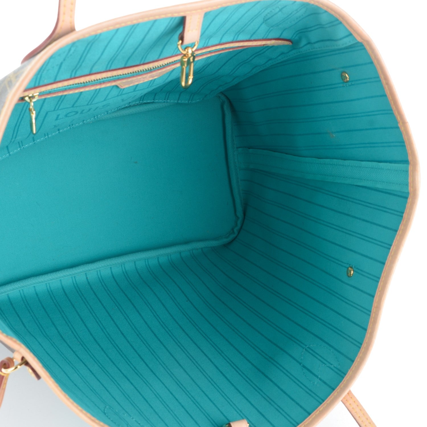 Louis Vuitton Monogram V Neverfull MM Turquoise 5 of 7