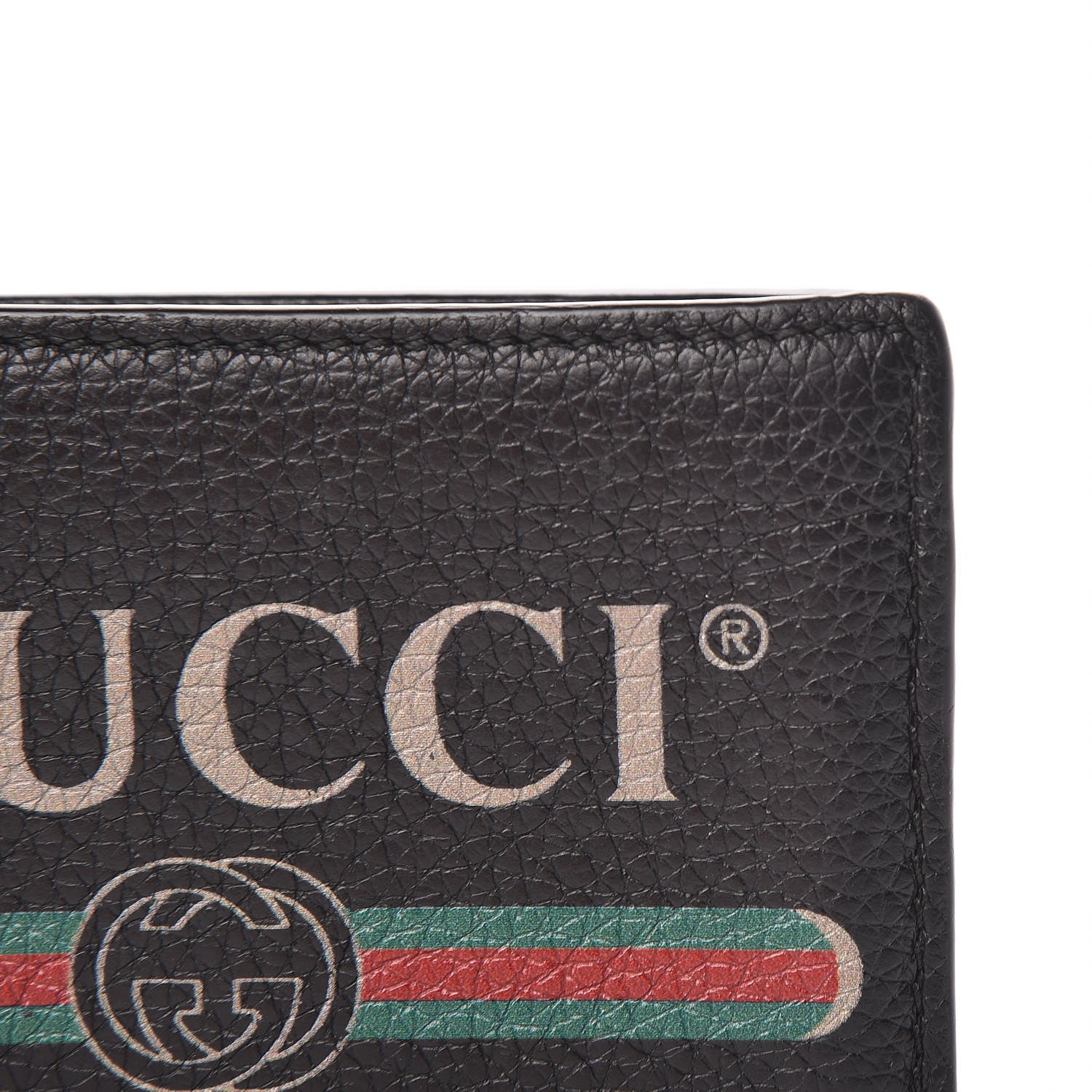 Gucci Cripto Calfskin Logo Bi-Fold Short Wallet Black Grege 9 of 12