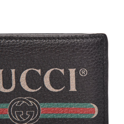 Gucci Cripto Calfskin Logo Bi-Fold Short Wallet Black Grege 9 of 12