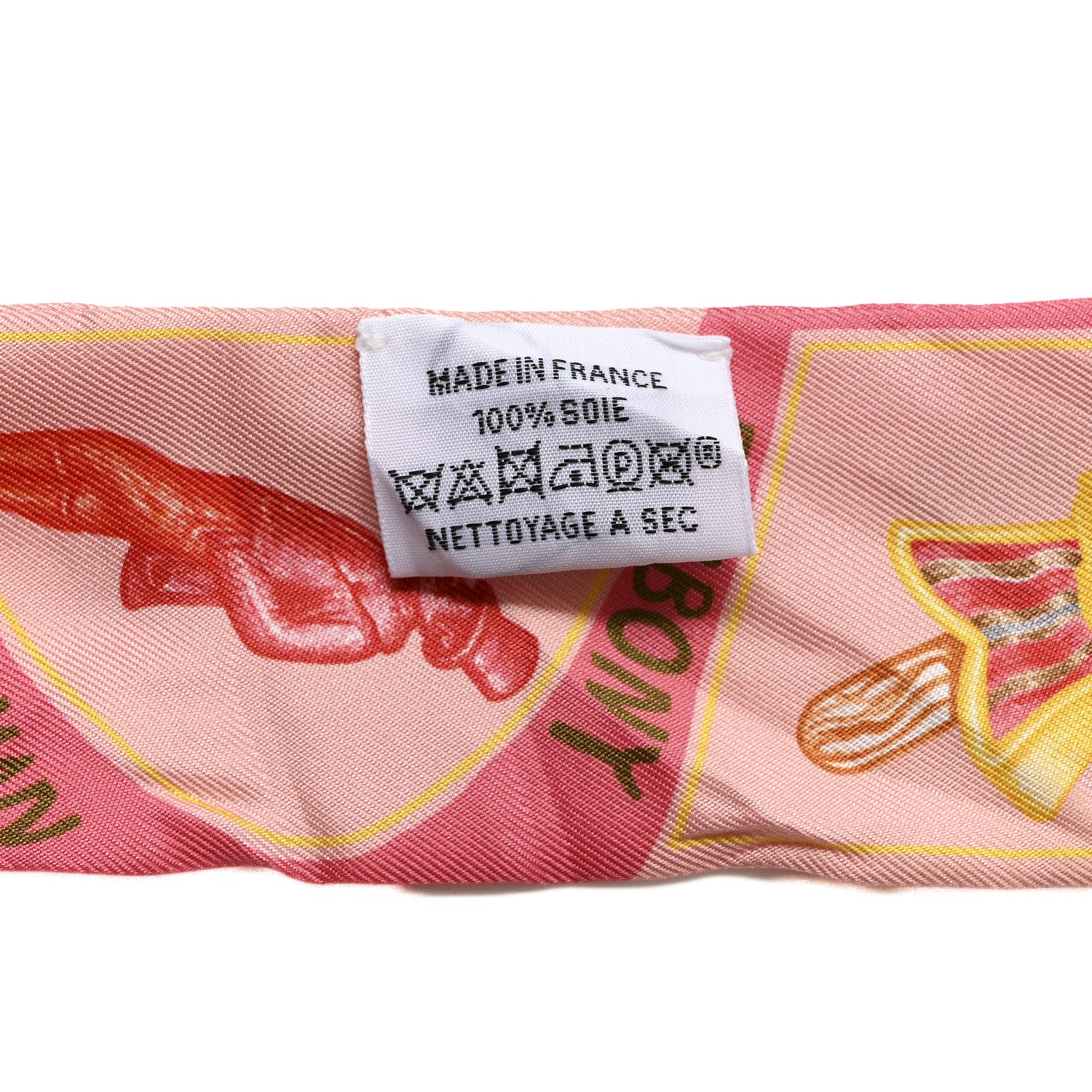 Hermes Silk Funny Ice Cream Twilly Rose Poudre Corail 3 of 5