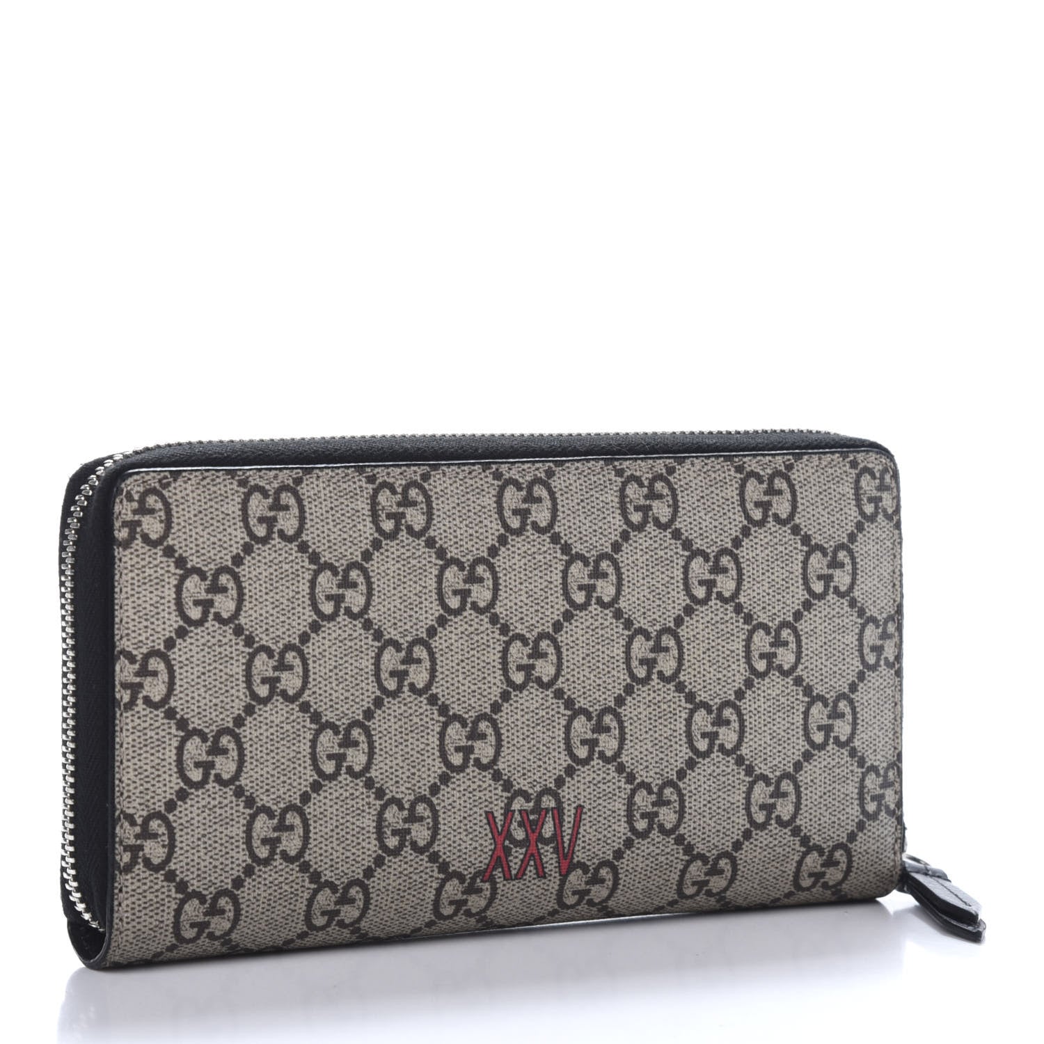 Gucci GG Supreme Monogram Wolf Print Zip Around Wallet Black 3 of 9