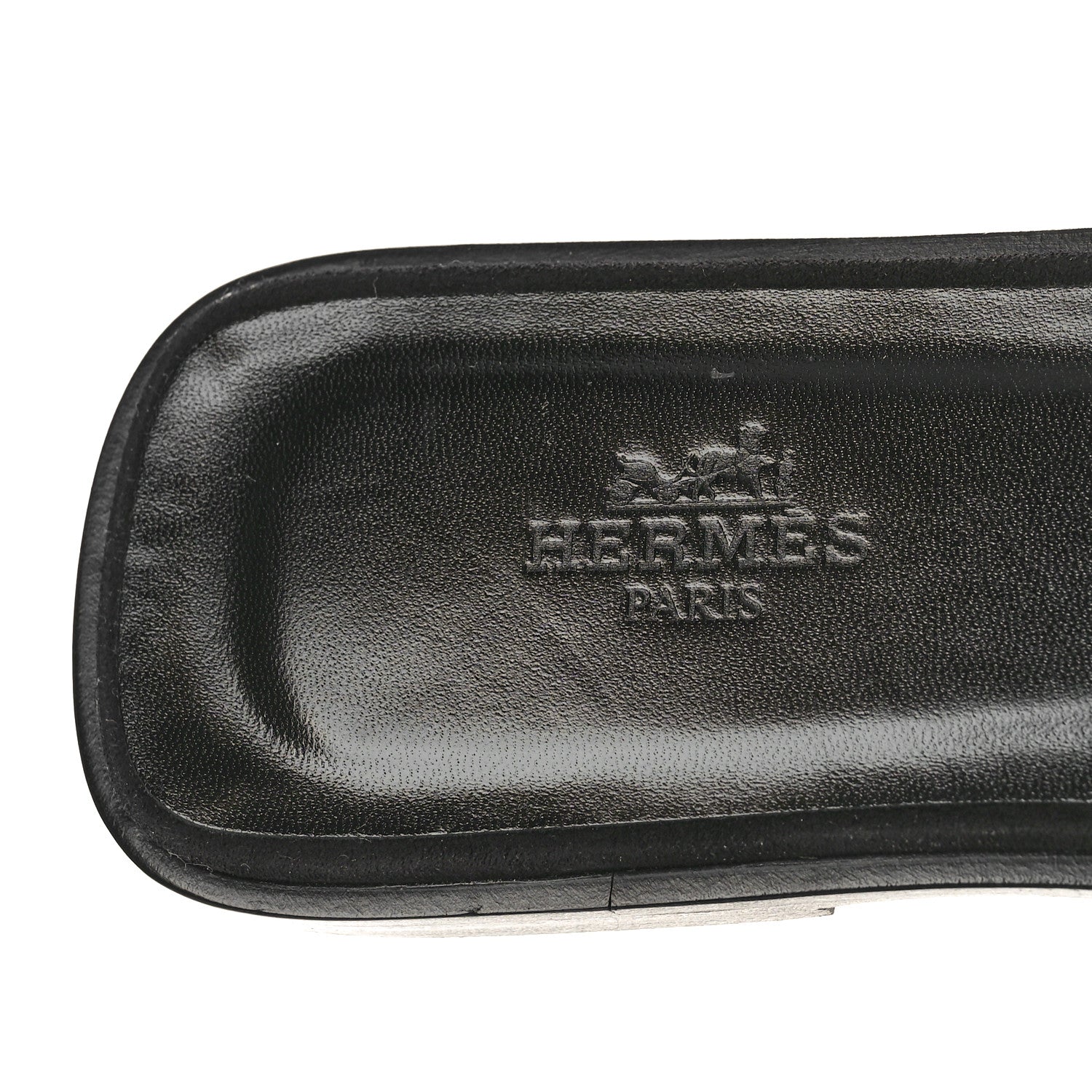 Hermes Suede Beaded Oran Sandals 37 Black 7 of 9