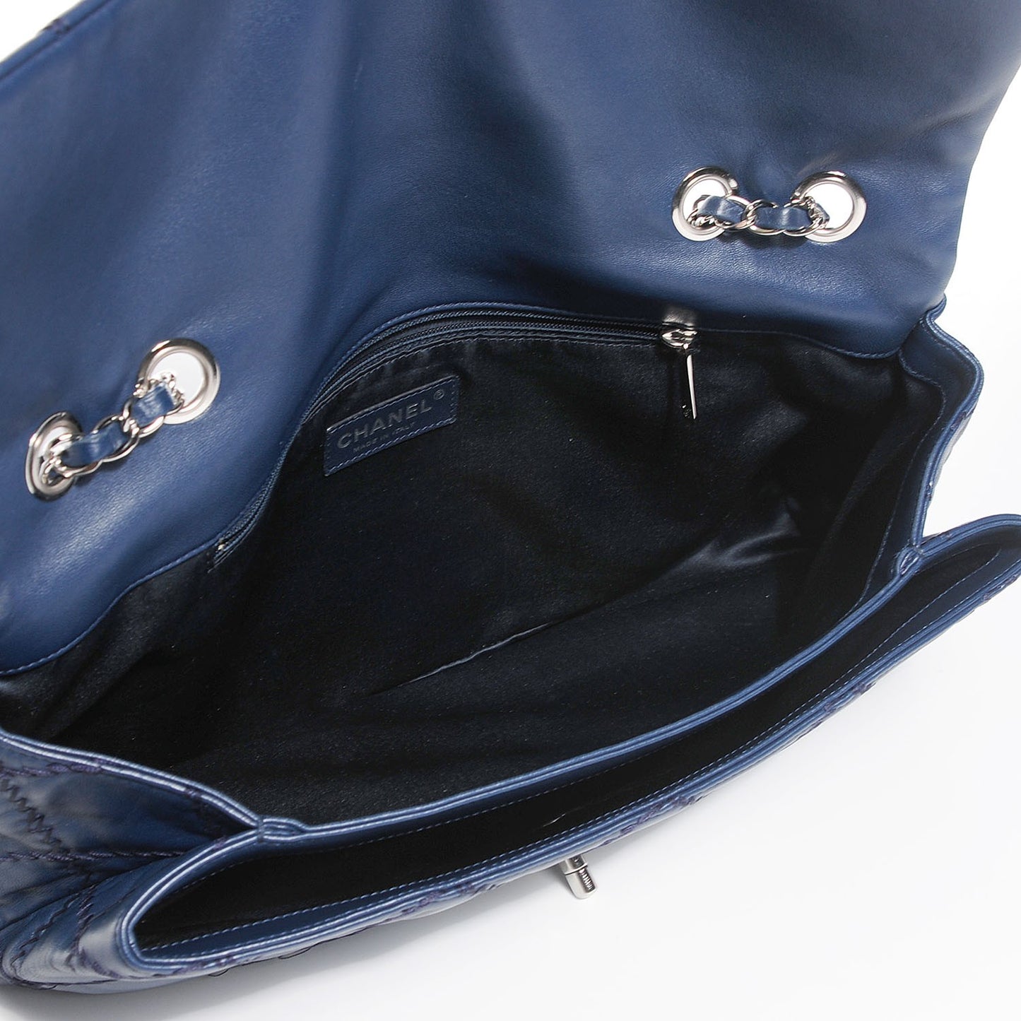 Calfskin Ultimate Stitch Flap Blue