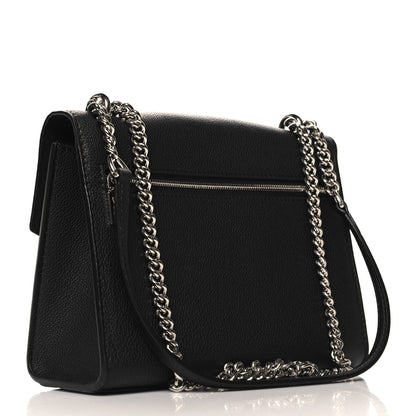 Louis Vuitton Soft Calfskin Mylockme Chain Bag BB Black 3 of 9