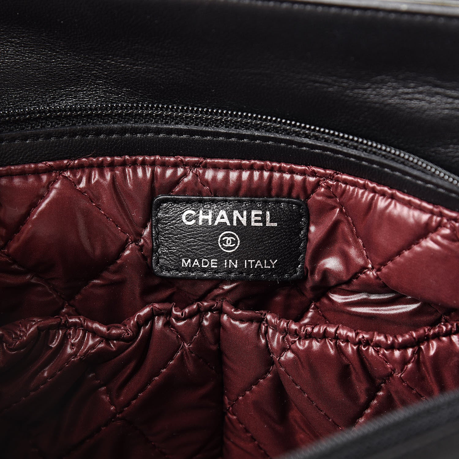 Chanel Lambskin Quilted Flap Cosmetic Case Black 6 of 9