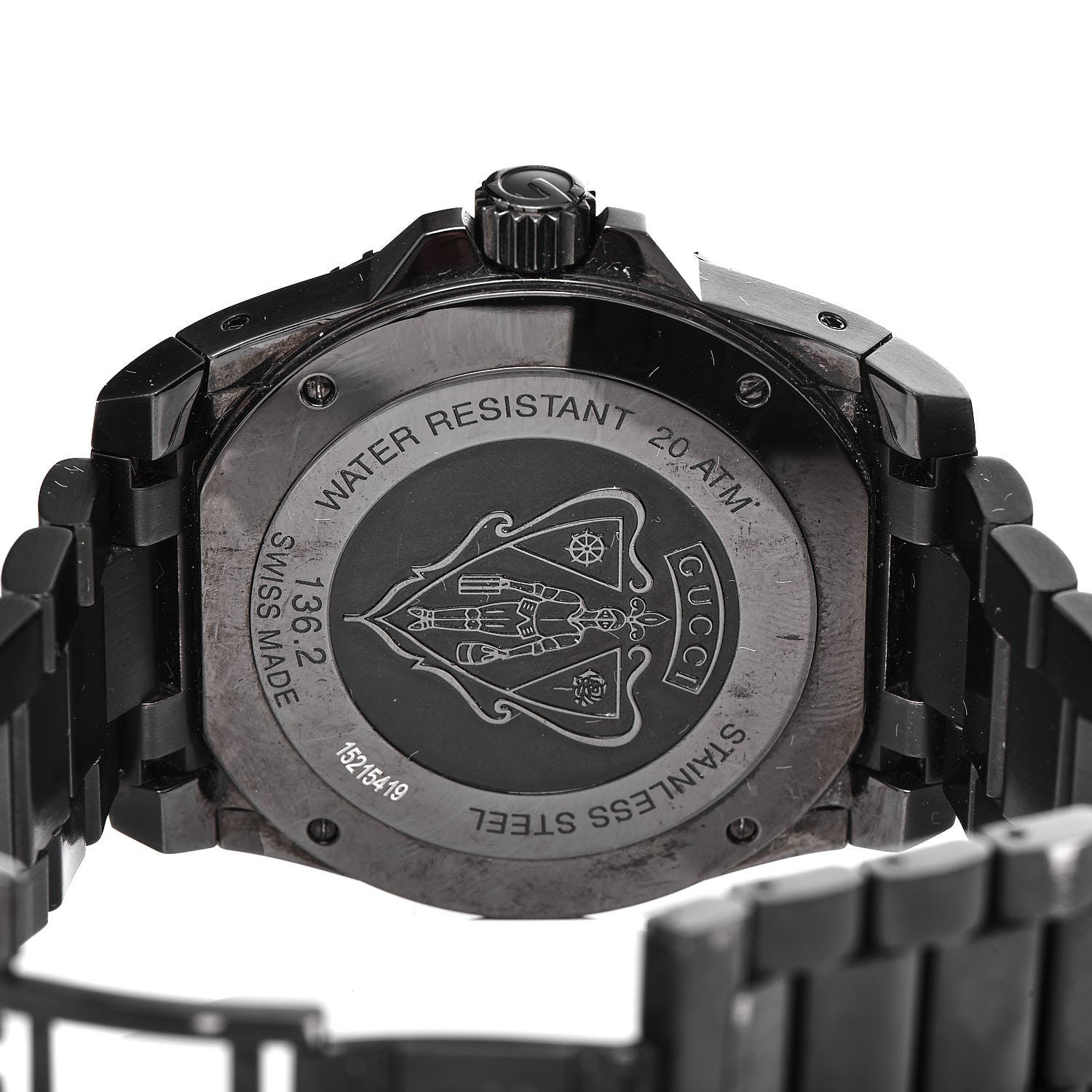 Gucci PVD Stainless Steel 45mm Dive Quartz Watch Black 10 of 11