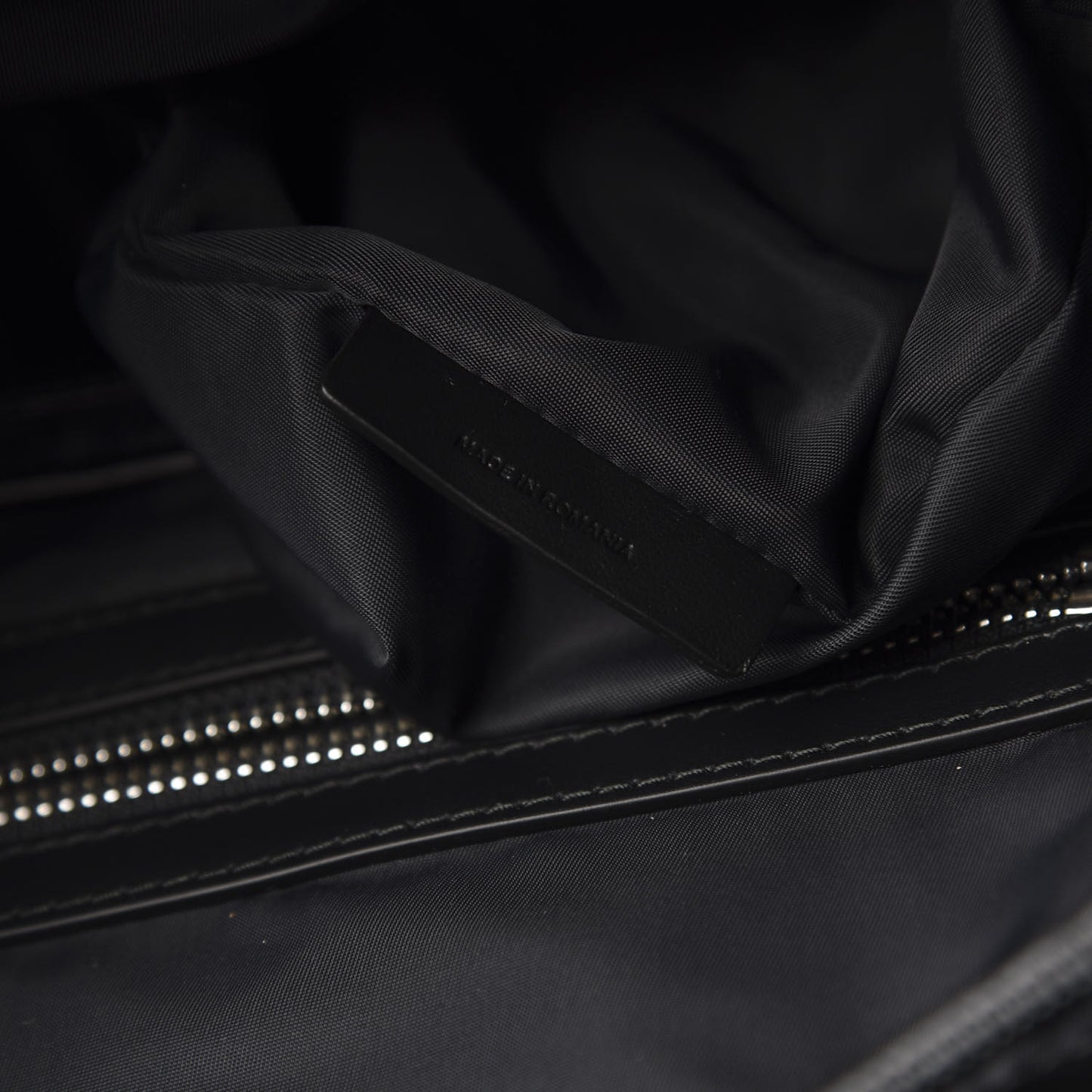 Nylon Logo Print Medium Rucksack Backpack Black