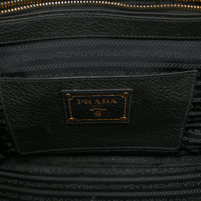 Prada Vitello Daino Shopping Tote Black 6 of 9
