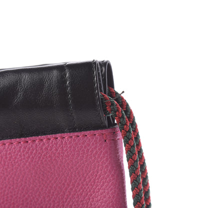 Gucci Grained Calfskin Logo Drawstring Backpack Box Pink Green Black 10 of 10