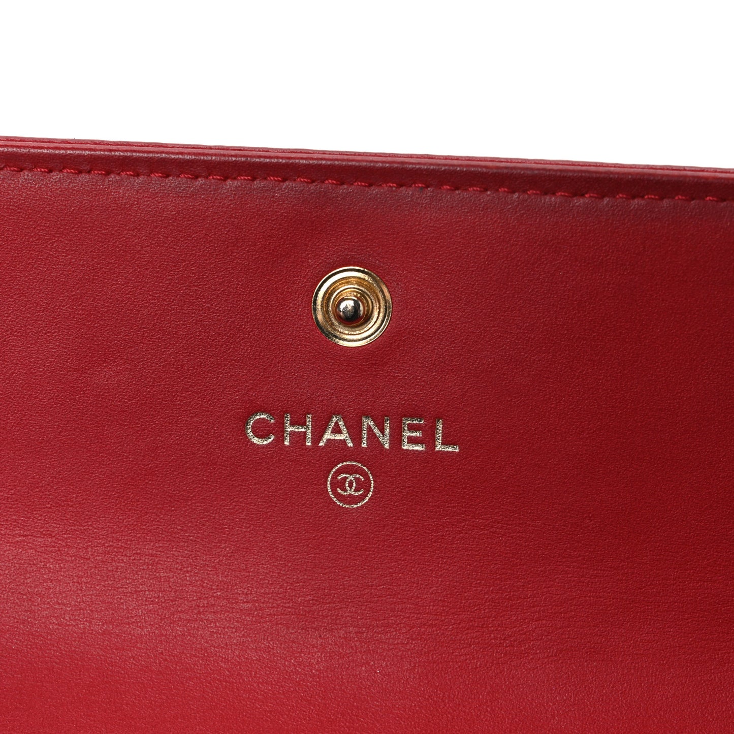 Caviar Timeless CC Large Gusset Flap Wallet Light Red