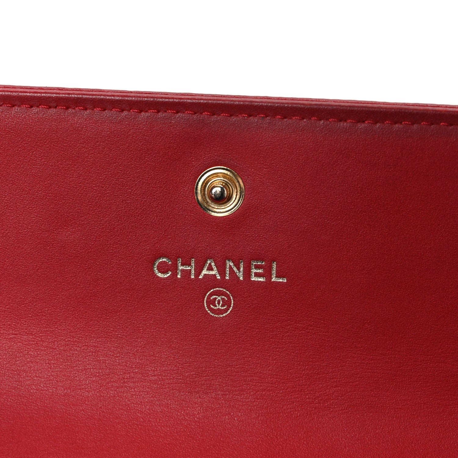Chanel Caviar Timeless CC Large Gusset Flap Wallet Light Red 6 of 8