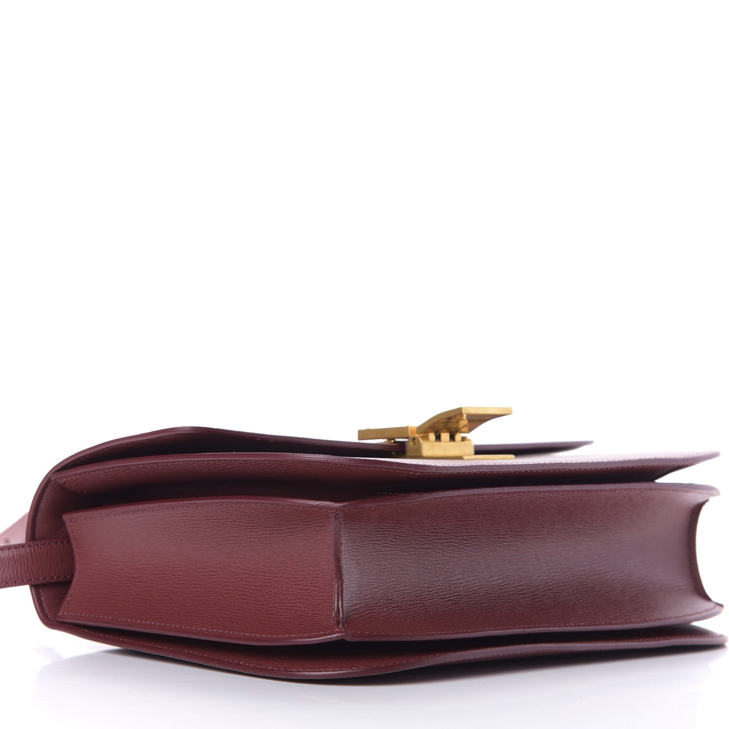 Celine Liege Calfskin Medium Classic Box Flap Bag Burgundy 6 of 10