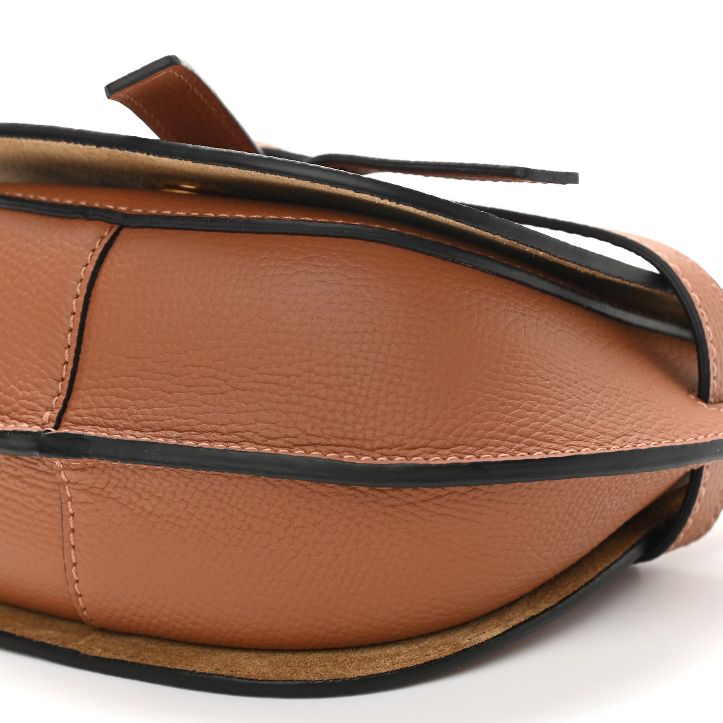 Pebble Grain Calfskin Mini Gate Dual Bag Tan