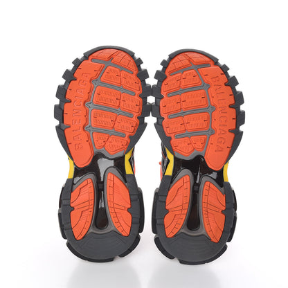 Balenciaga Rubber Mesh Bi-Color Mens Track.2 Open Sneakers 43 Orange Black 5 of 9