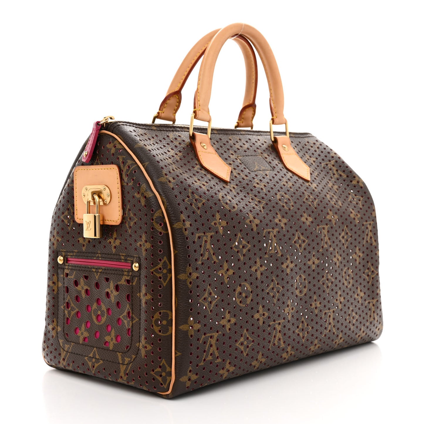 Monogram Perforated Speedy 30 Fuchsia