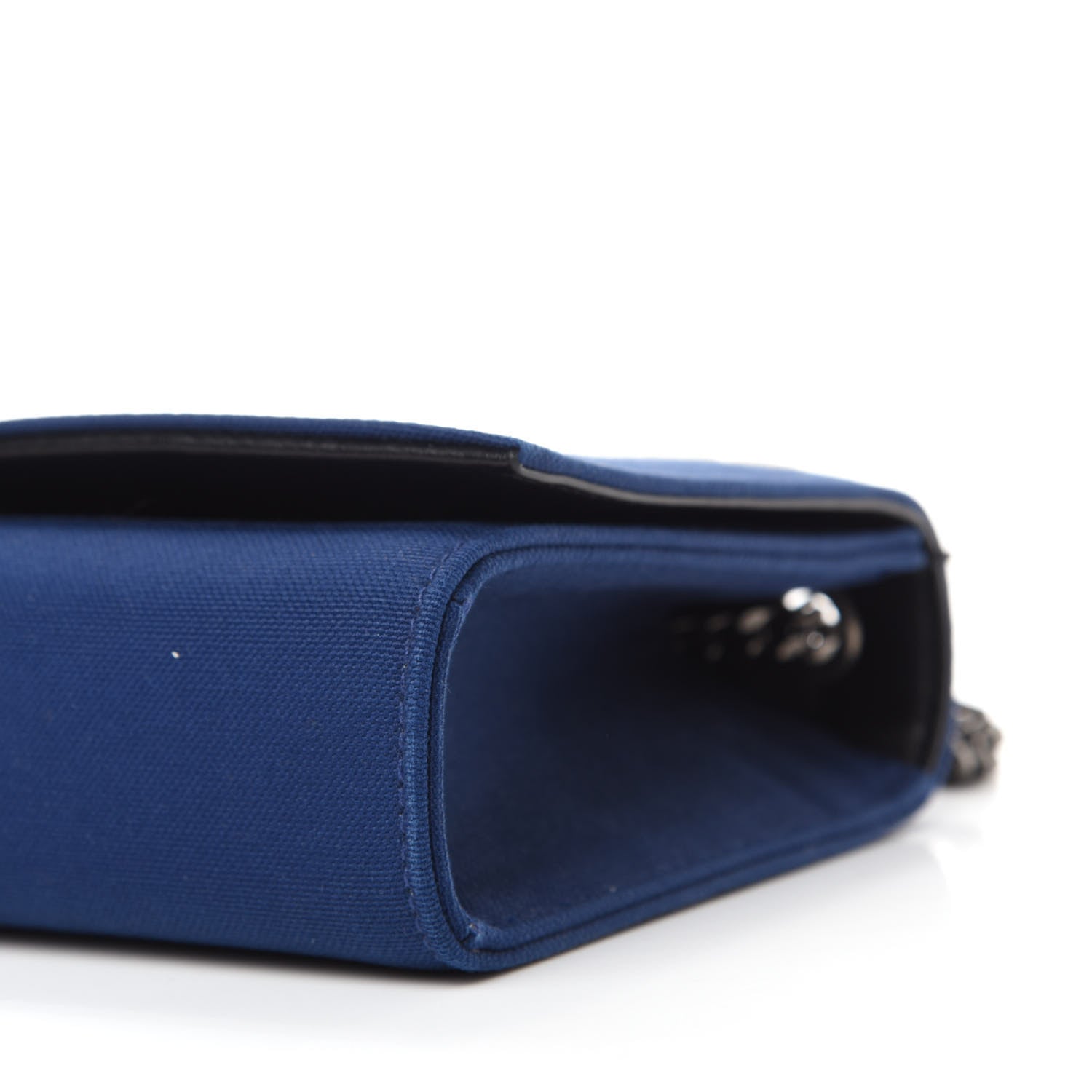 Saint Laurent Canvas Embroidered Stars Small Monogram Kate Satchel Blue Bianco 7 of 13