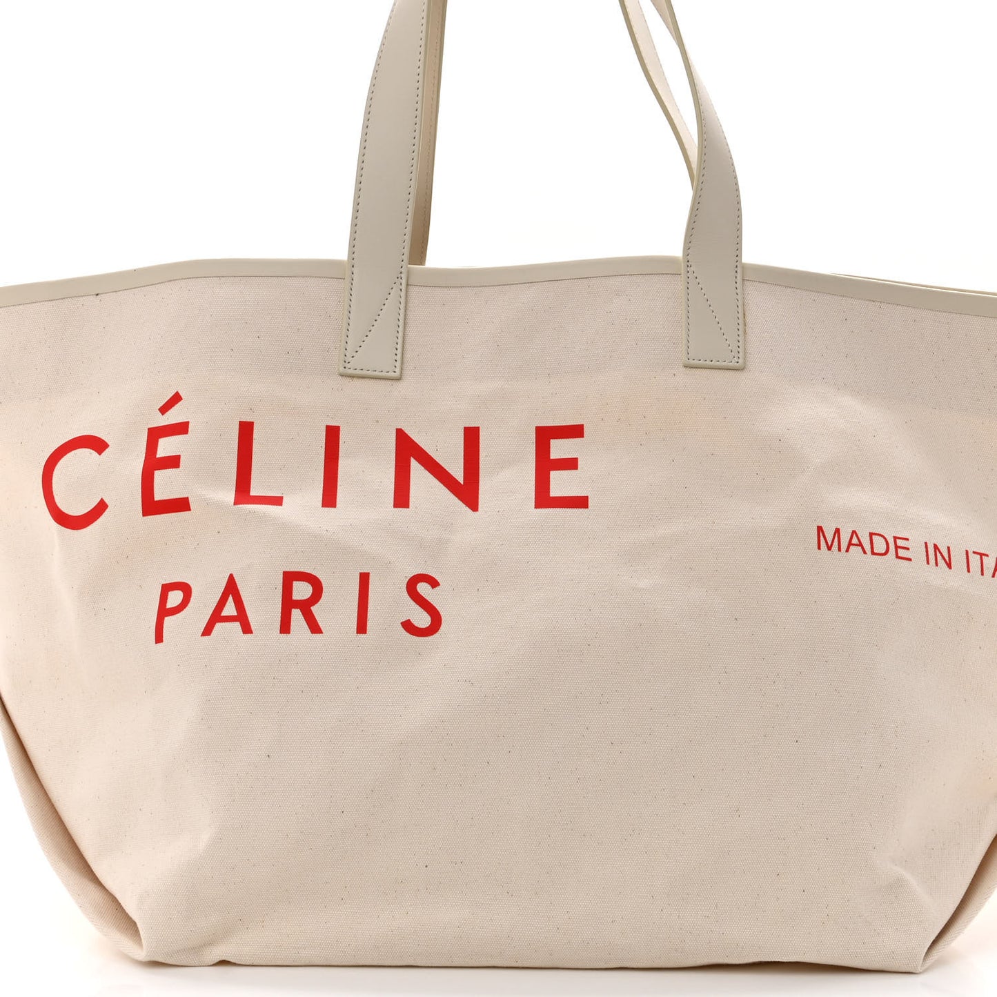 Textile Medium Made In Tote Natural Red