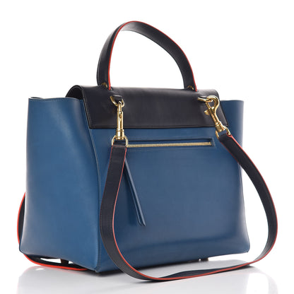 Celine Calfskin Mini Tri-Color Belt Bag Navy Blue 3 of 13