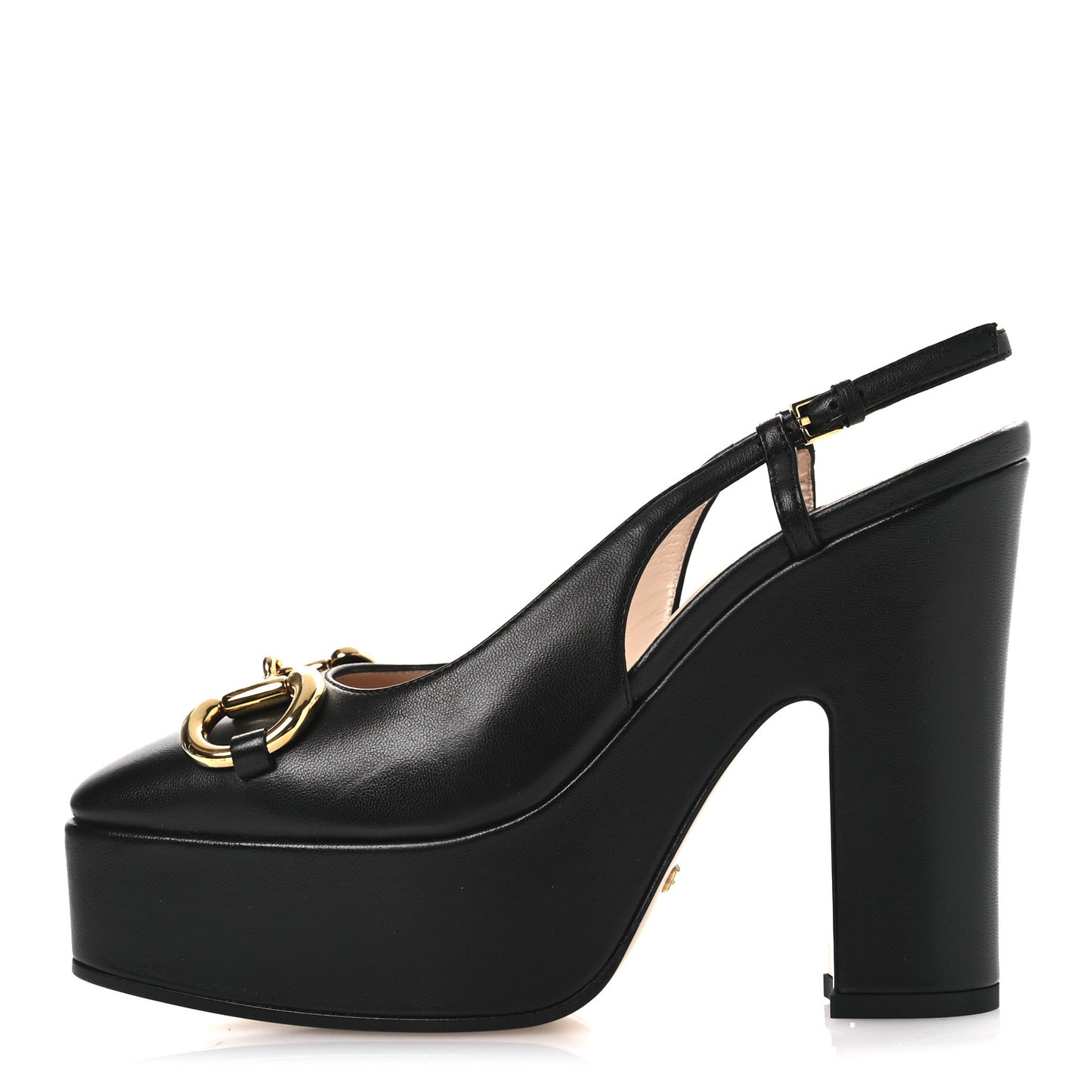 Nappa Horsebit Platform 35/120mm Slingback Pumps 35 Black