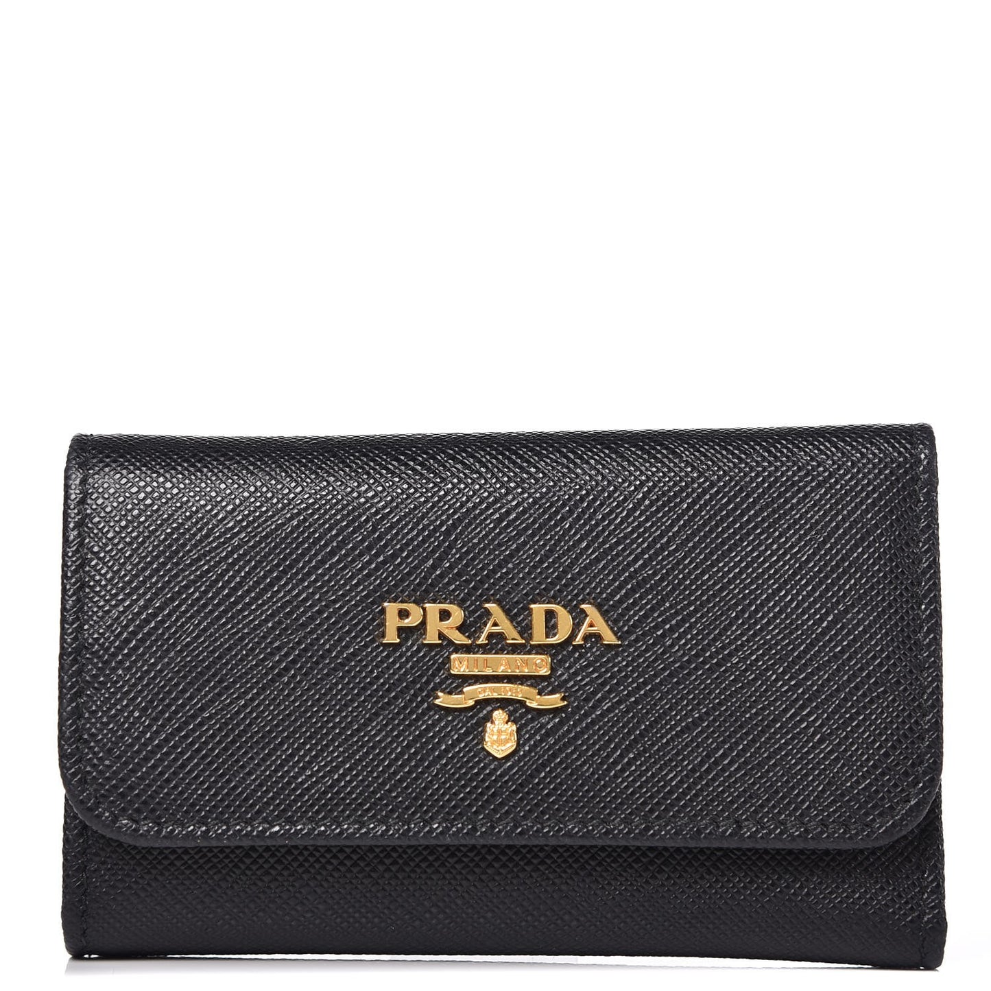 Saffiano Metal 6 Key Holder Black