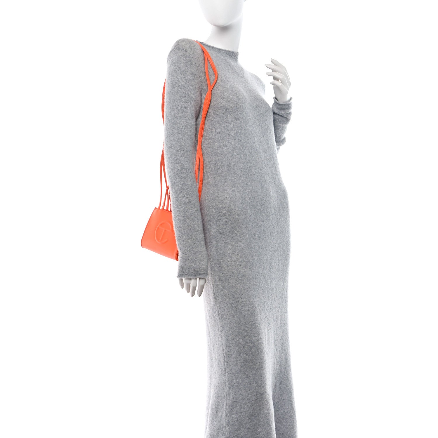 Telfar Vegan Leather Small Shopping Bag Orange 2 of 9