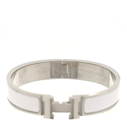 Hermes Enamel Narrow Clic Clac H Bracelet PM White 4 of 5