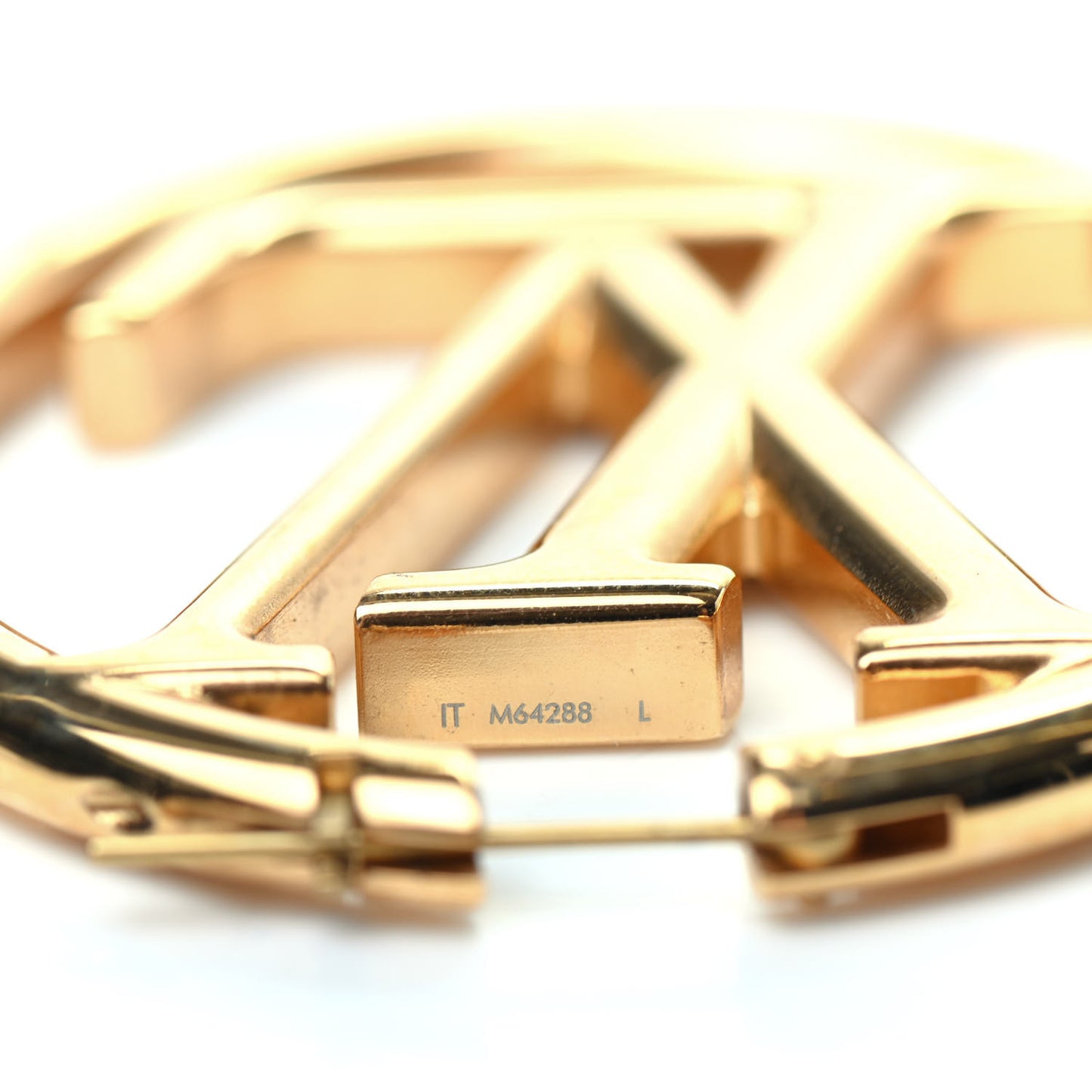 Metal Louise Hoop Earrings Gold