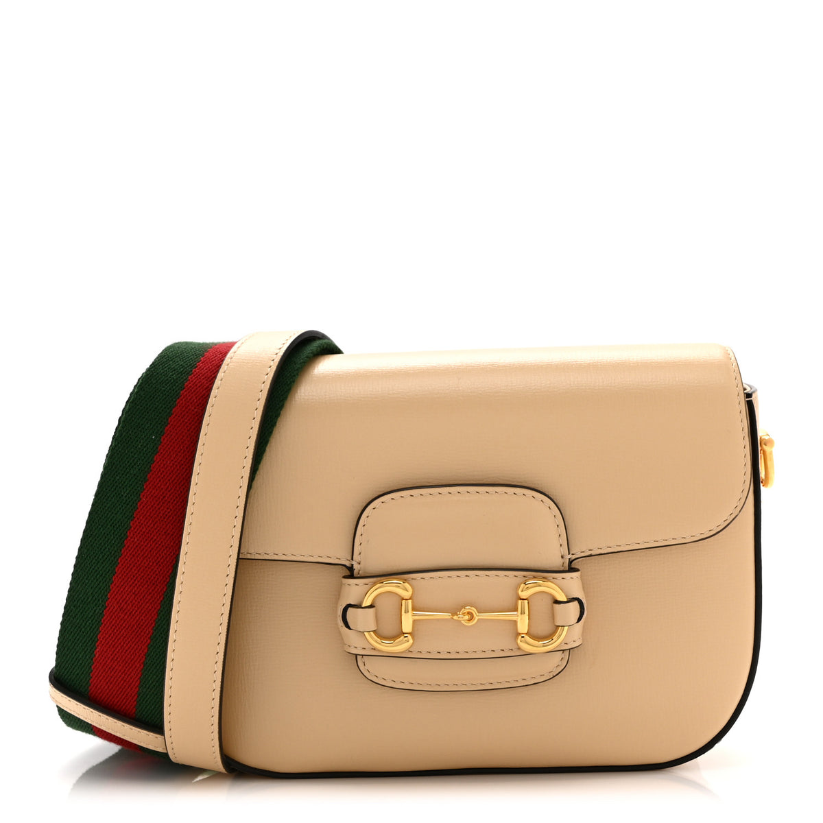 Azalea Calfskin Web Mini Horsebit 1955 Shoulder Bag Bubble Tea