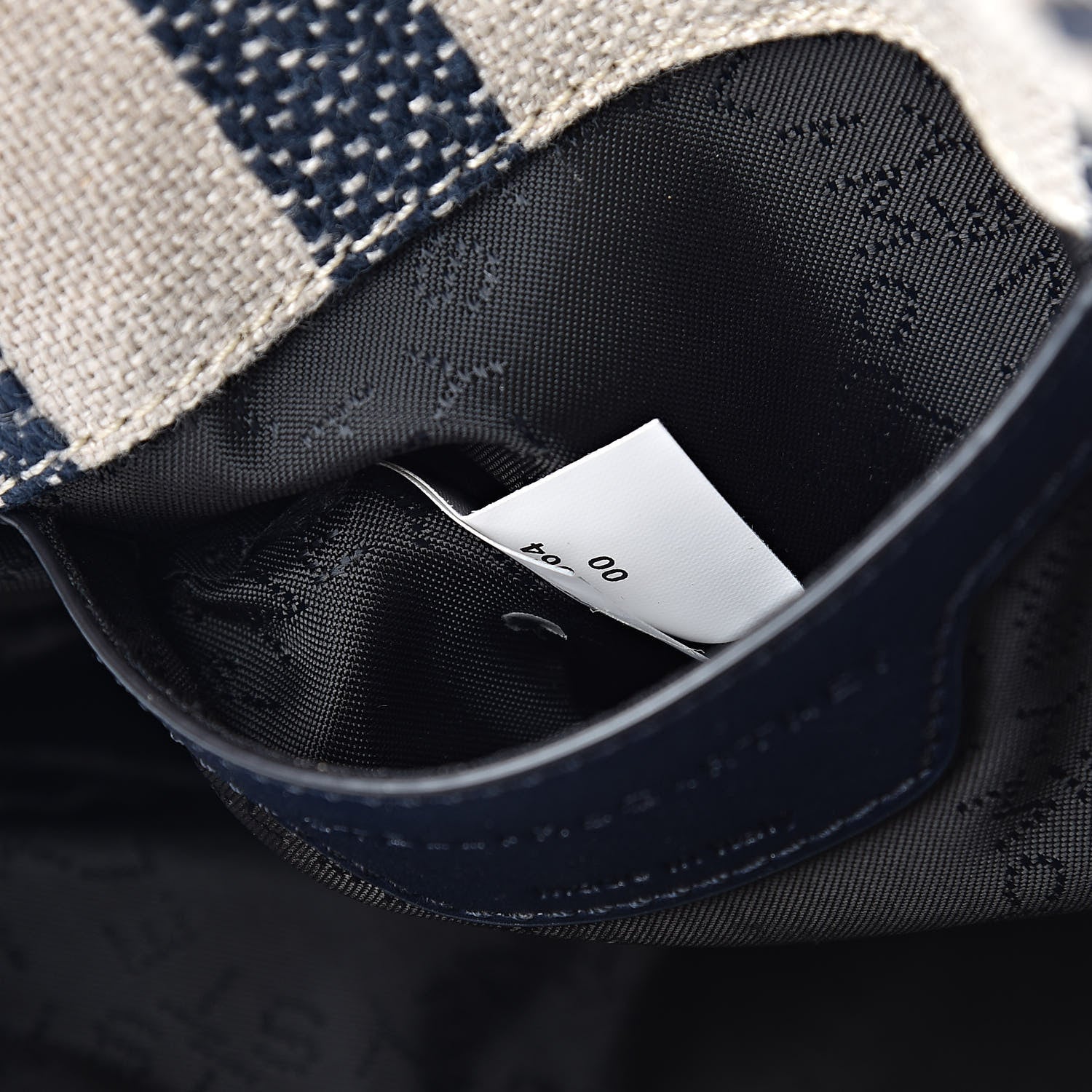 Stella McCartney Canvas Mini Striped Falabella Fold Over Tote Navy 7 of 10