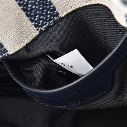 Stella McCartney Canvas Mini Striped Falabella Fold Over Tote Navy 7 of 10
