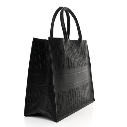 Christian Dior Oblique Calfskin Embossed Large Book Tote Black 3 of 16