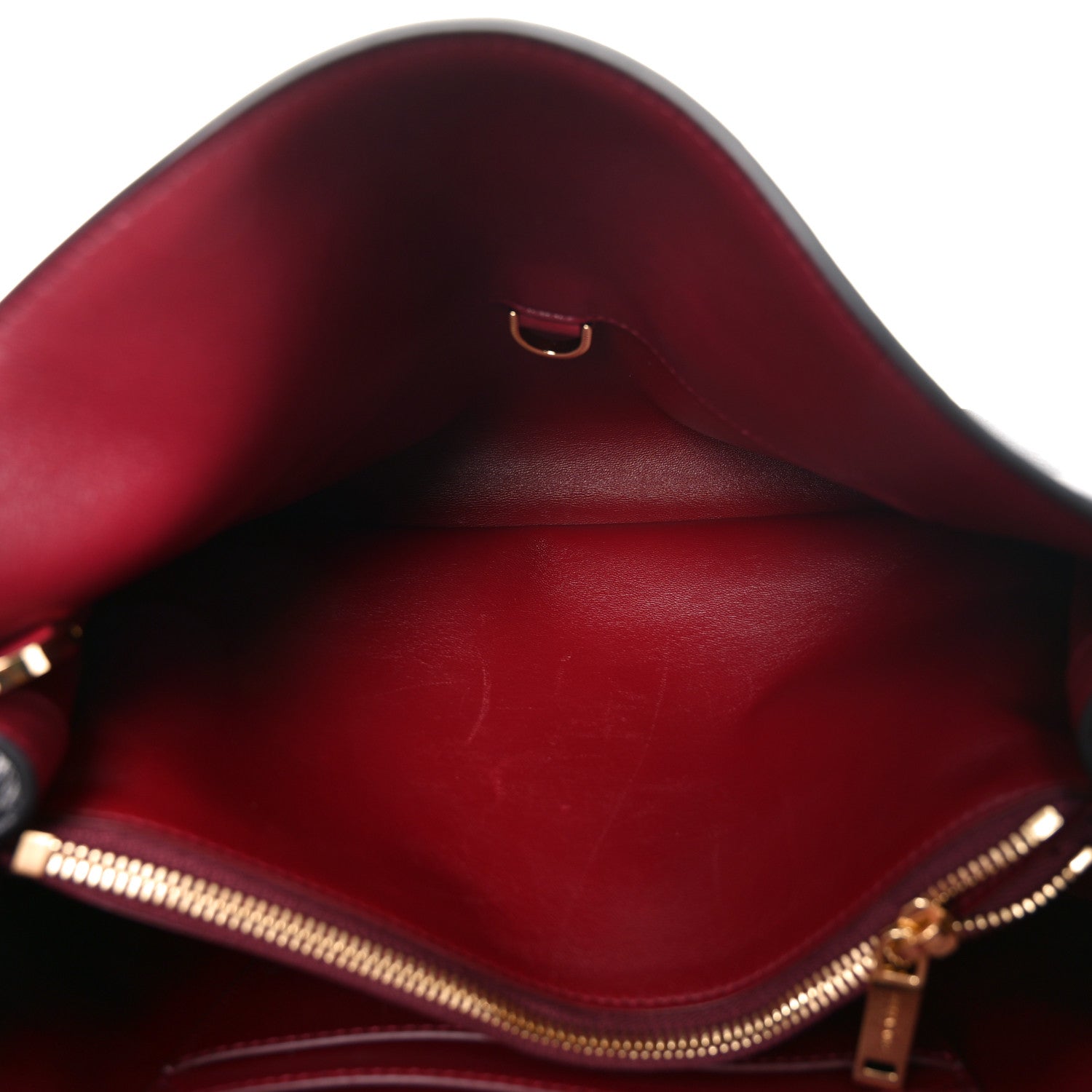 Salvatore Ferragamo Calfskin Medium Hug Soft Bicolor Shoulder Bag Black Borgogna 5 of 9