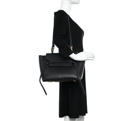 Celine Grained Calfskin Mini Belt Bag Black 2 of 12