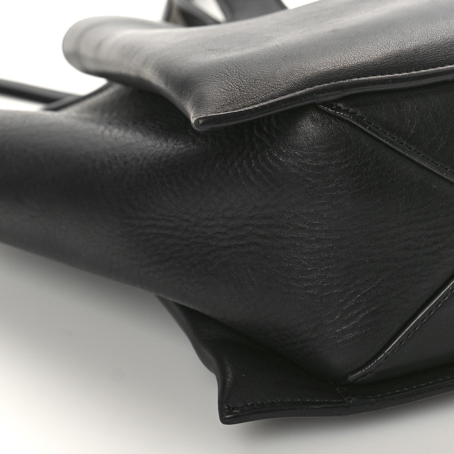 Celine Supple Natural Calfskin Medium Tri-Fold Bag Black 7 of 11