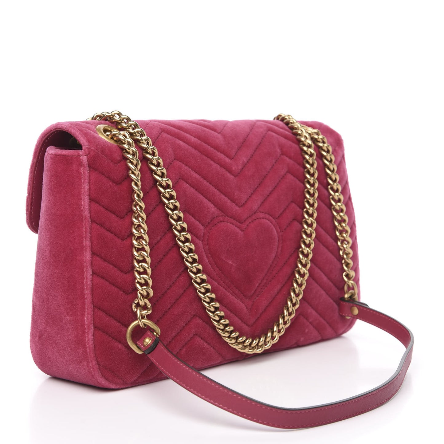 Velvet Matelasse Blind for Love Embroidered Medium GG Marmont Shoulder Bag Light Raspberry Rose Multicolor