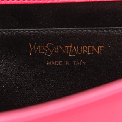 Saint Laurent Calfskin Monogram Large Belle De Jour Clutch Lipstick Fuchsia 6 of 7