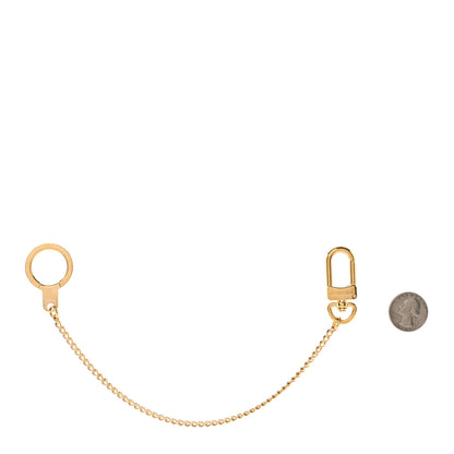 Louis Vuitton Metal Pochette Extender Key Ring Chain Gold 2 of 5