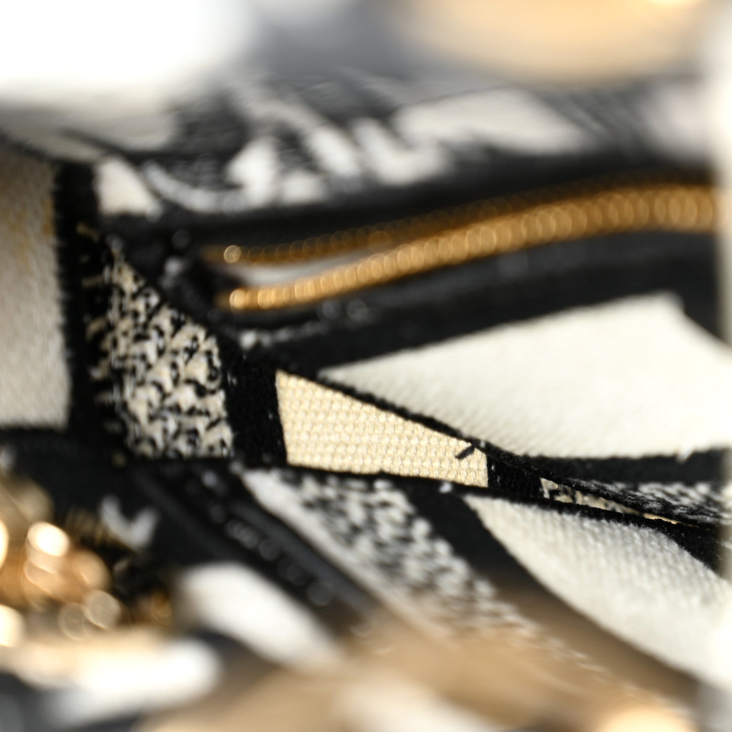 Christian Dior Canvas Petites Fleurs Embroidered Mini Lady D-Lite Black White 10 of 10