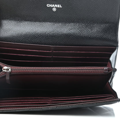Chanel Caviar Quilted Large Gusset Flap Wallet Black 5 of 8