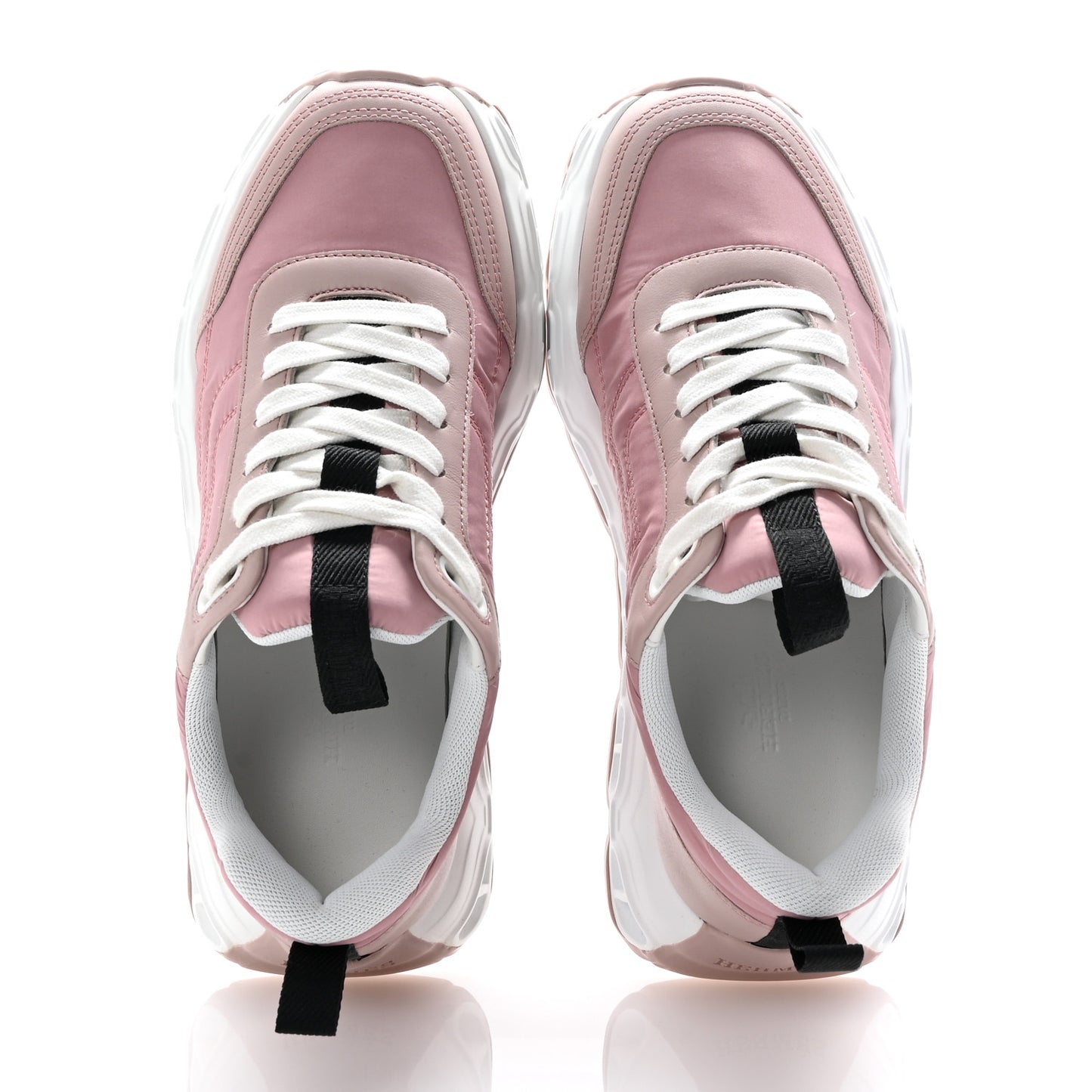 Parachute Fabric Calfskin Impulse Sneakers 37 Rose Porcelaine