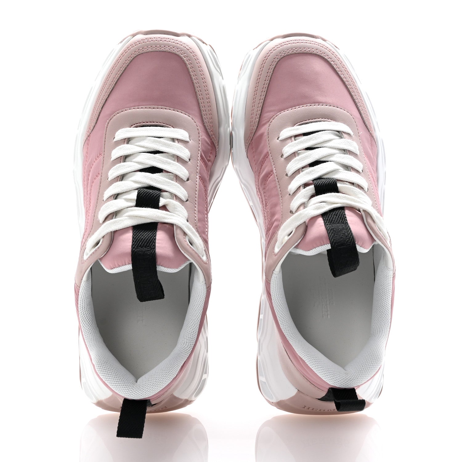 Hermes Parachute Fabric Calfskin Impulse Sneakers 37 Rose Porcelaine 2 of 8